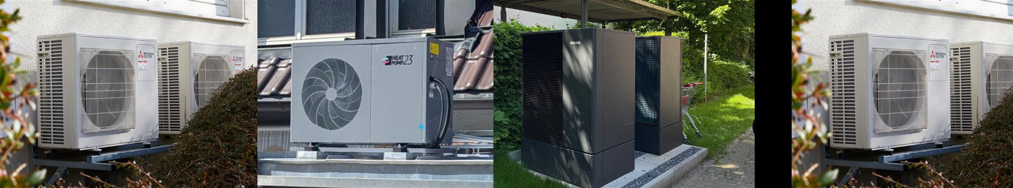 Wärmepumpen-Außengeräte von Mitsubishi, HeatPump23 und Stiebel Eltron